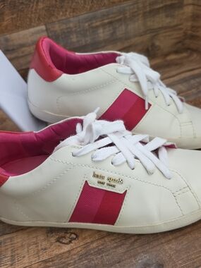 Kate Spade "Flash" Hot Pink & White Sneakers - 8 B